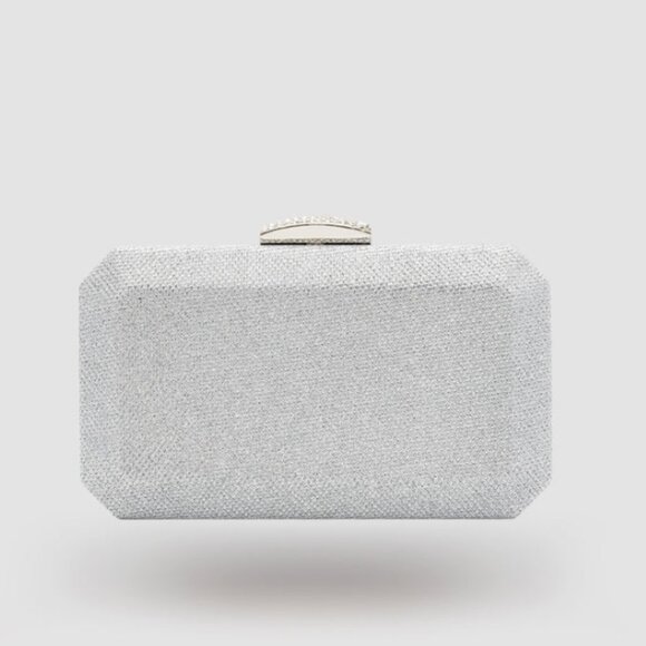 Geometric Glitter Mesh Clutch - Picture 1 of 4